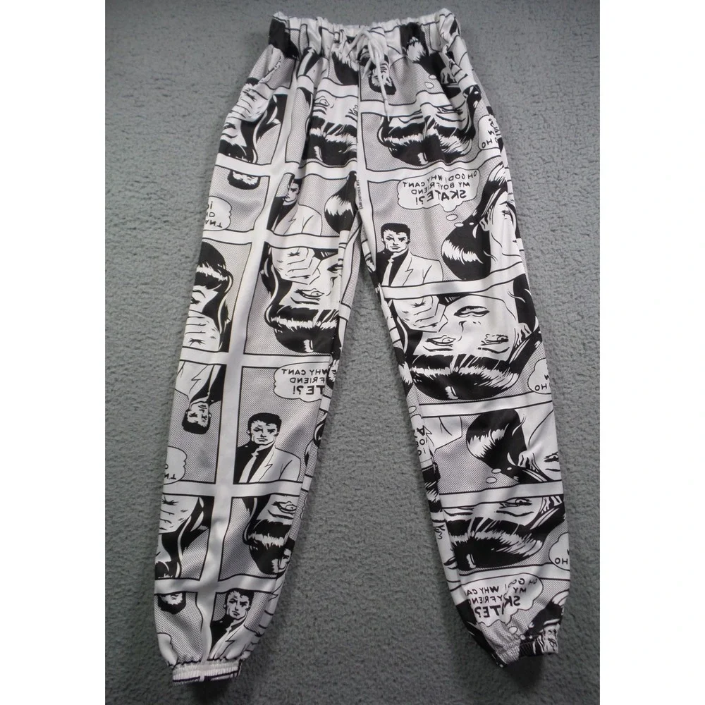 Trasher Magazine Pants Youth XXL 21x26‎ White Elastic Waist All Over Print